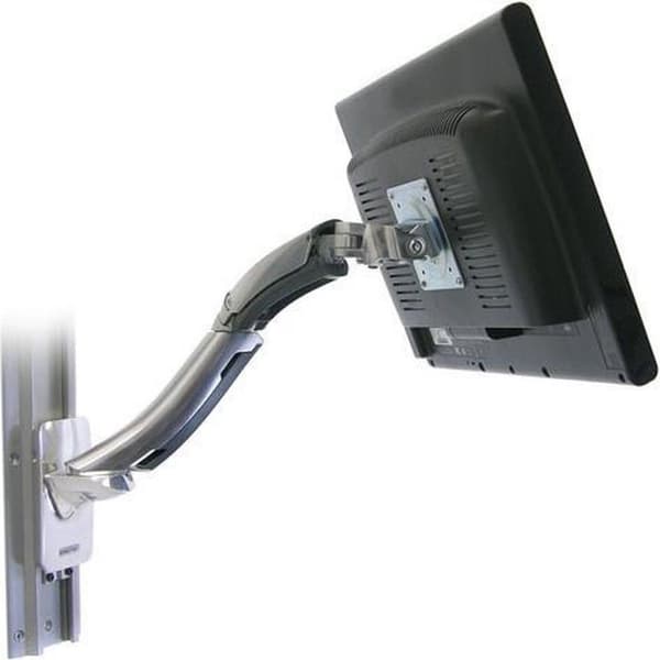 Ergotron MX vægmonteret LCD-skærmarm - Monteringssæt (ledarmsmonteringsfod VESA monteringsbeslag) til LCD-skærm - poleret aluminium - skærmstørrelse: