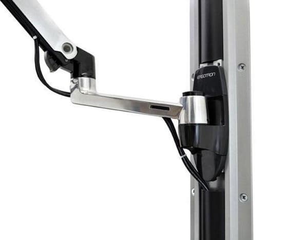 Ergotron LX vægmonteret LCD-arm - Monteringssæt (ledarmsmonteringsbase forlængerbeslag) til LCD-skærm - aluminium - skærmstørrelse: op til 27 [68 5 cm