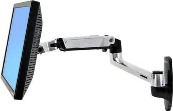 Ergotron LX vægmonteret LCD-arm - Monteringssæt (ledarmsmonteringsbase forlængerbeslag) til LCD-skærm - aluminium - skærmstørrelse: op til 27 [68 5 cm