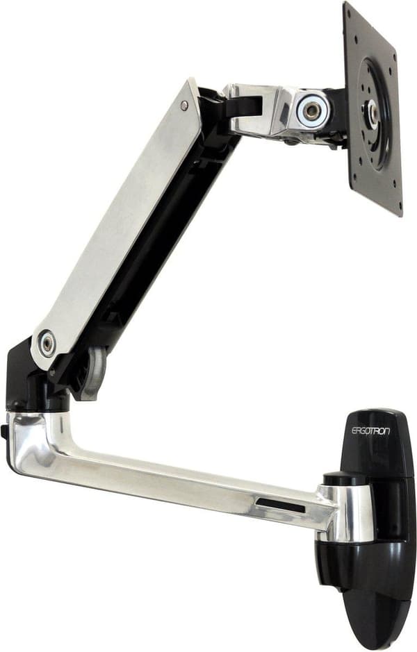 Ergotron LX Väggmonterad LCD-arm - Monteringssats (fotförlängningsfästen för ledad armmontering) för LCD-skärm - aluminium - skärmstorlek: upp till 27 Gjuten aluminium