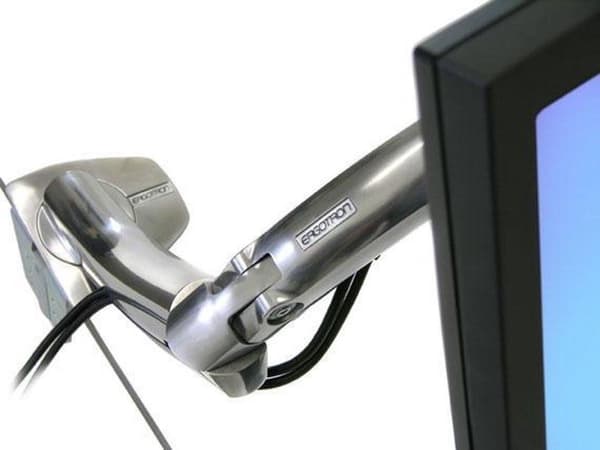 Ergotron Mx - Monteringssæt (Hængselarm Skrivebordsklemmemontering Grommet Mount) Til LCD-skærm - Poleret aluminium - Skærmstørrelse: Maksimalt 30 [76