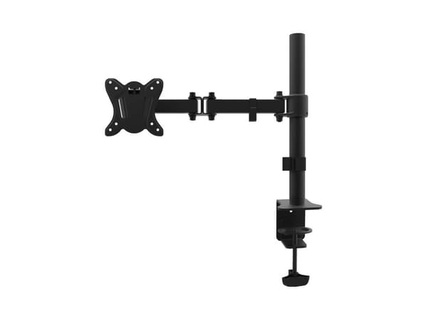 Udstyr 650151 Skrivebordsstangklemme [1x 8 kg, 13 tommer - 27 tommer, 180°, 100x100 mm, sort Sort