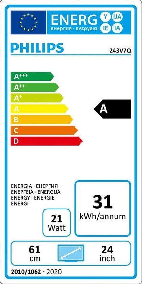 Philips 243V7QJABF - Full HD IPS-skärm - 24 tum
