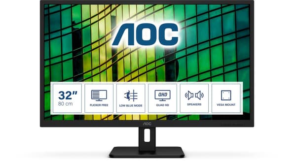 AOC Q32E2N - QHD IPS-skærm - 32 tommer