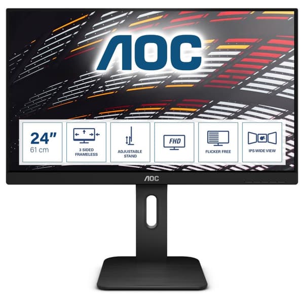 AOC Pro-line X24P1 computerskærm 61 cm (24") 1920 x 1200 pixels WUXGA LED Sort Sort