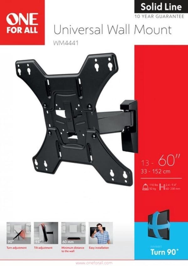 TV-beslag - 24/65 tommer - Op til 50 kg - roterbar og vipbar - WM4441