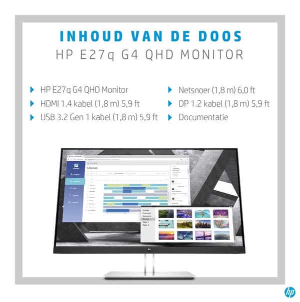 HP Elitedisplay E27Q G4 - QHD IPS-skærm - 27 tommer