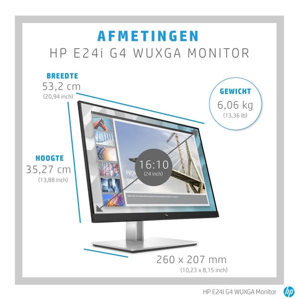 HP Elitedisplay E24i G4 - WUXGA IPS -näyttö - 24 tuumaa