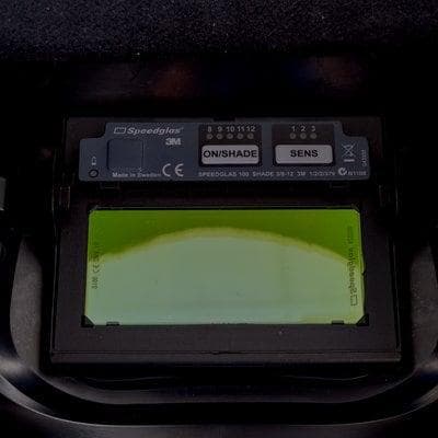 3M 751120 Speedglas 100 Hitsaussuojus musta hitsaussuodattimella 100V - ADF väri 8-12
