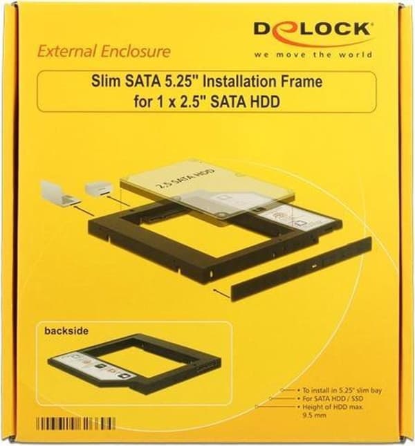 Delock 62669 enhetsplatspanel 13,3 cm (5,25'') Ramplatta Svart