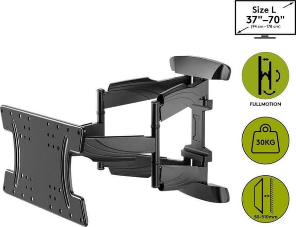 Goobay OLED-serien Full Motion L väggfäste för skärmar upp till 70 tum / 3 pivotpunkter