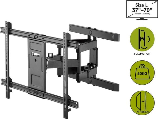 Goobay Pro series Full Motion L vægbeslag til skærme op til 70 tommer / 3 drejepunkter
