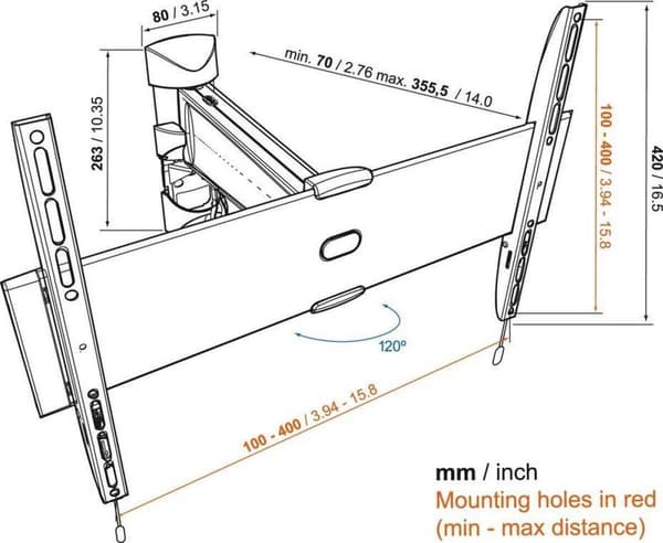 Vogel's BASE 25 M - Drejeligt tv-beslag 32"- 55"