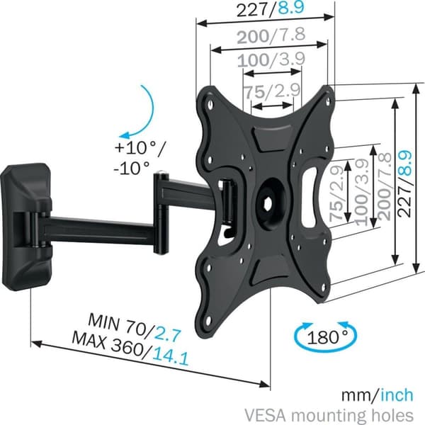 MountMassive MNT 108 Svängbart TV-fäste 19" - 40"