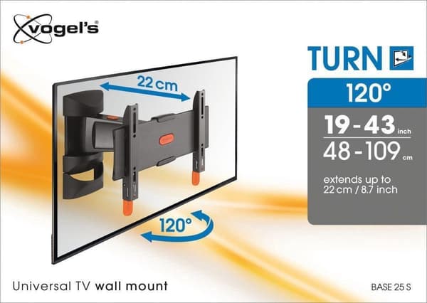 Vogel's BASE 25 S - Roterbart tv-beslag 120˚ 19"- 43"