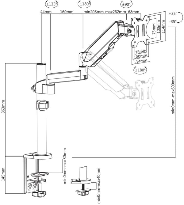 Fægtebordstøtte V7 DM1TA-1E