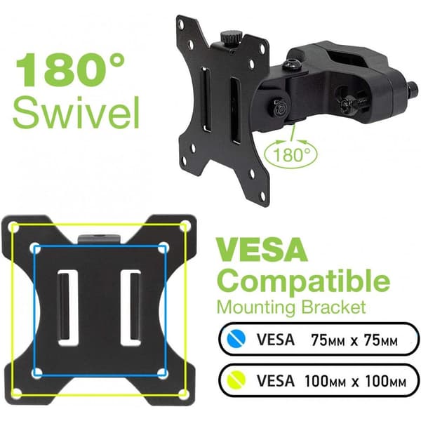 TECHly ICA-LCD-100BK Bildskärmsfäste 33,0 cm (13) - 76,2 cm (30) Roterbar, Tiltbar, Svängbar
