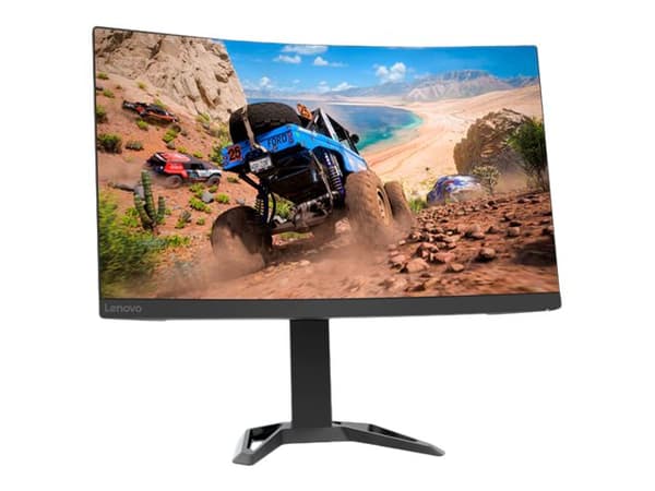 Lenovo G27qc-30 - LED-skjerm - kurvet - 27" - 2560 x 1440 QHD - VA - 350 cd/m² - 4000:1 - 1 ms - 2xHDMI, DisplayPort - høyttalere - ravnsort