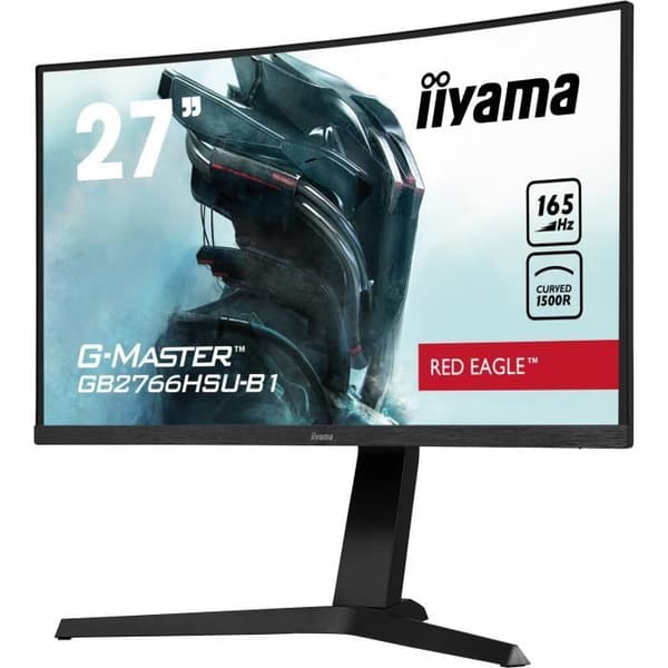 Curved Gaming PC -skärm - IIYAMA GB2766HSU -B1 - G -MASTER - 27 FHD - SAD DAL - 1 MS - 165Hz - HDMI 2.0 / DisplayPort - Freesync