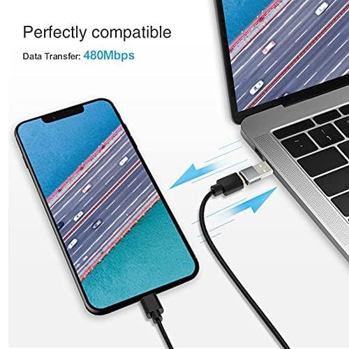 Helos PREMIUM - USB adapter - USB (M) to USB-C (W) - USB 3.1 - 5 V - dark grey