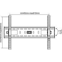 InLine - Monteringssæt (vægmontering) til LED/LCD/Plasma-tv - Skærmstørrelse: 81-152 cm (32"-60) (23117A) Sort