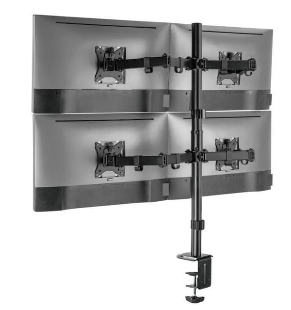 Varustettu 17"–32" nelinivelnäytön/LCD-pöytäteline - pidike - 36 kg - 43,2 cm (17") - 81,3 cm (32") - 100 x 100 mm - Musta (650159)