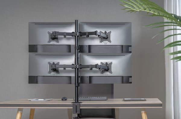 Varustettu 17"–32" nelinivelnäytön/LCD-pöytäteline - pidike - 36 kg - 43,2 cm (17") - 81,3 cm (32") - 100 x 100 mm - Musta (650159)