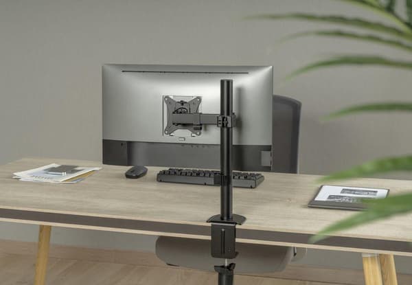Equip 43.20cm (17")-32" Movable Monitor/LCD Desk Mount - Clamp - 9 kg - 43.2 cm (17") - 81.3 cm (32") - 100 x 100 mm - Black (650156)