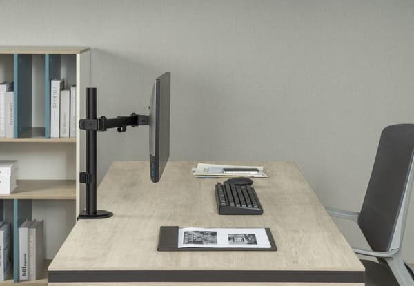 Equip 43.20cm (17")-32" Movable Monitor/LCD Desk Mount - Clamp - 9 kg - 43.2 cm (17") - 81.3 cm (32") - 100 x 100 mm - Black (650156)