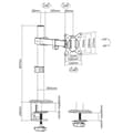Miniatyrbild 8 av 8: Equip 43.20cm (17")-32" Movable Monitor/LCD Desk Mount - Clamp - 9 kg - 43.2 cm (17") - 81.3 cm (32") - 100 x 100 mm - Black (650156)