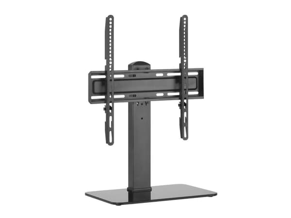 udstyr - stativ - til LCD TV / buet LCD TV - universal - plastik, rustfrit stål, glas - sort - skærmstørrelse: 81,3-139,7 cm (32"-55") - skrivebord (6 Sort