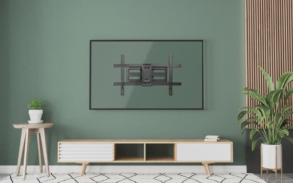 Udstyr tilt/drejeligt tv-vægbeslag - 37 til 203,20 cm (80") - 2,03 m (80") - 200 x 200 mm - 600 x 400 mm - -15 - 5° - Plast - Rustfrit stål - Sort ( 6