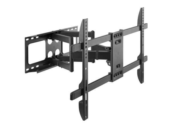 Udstyr tilt/drejeligt tv-vægbeslag - 37 til 203,20 cm (80") - 2,03 m (80") - 200 x 200 mm - 600 x 400 mm - -15 - 5° - Plast - Rustfrit stål - Sort ( 6 Sort
