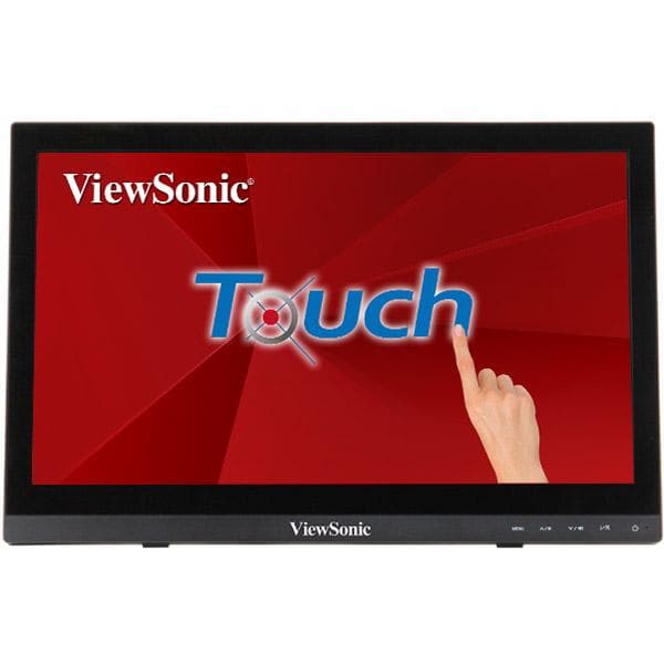 ViewSonic TD1630-3 (16") 40.6cm 10-Point Touchscreen Monitor - 1366x768, 16:9, 60Hz, HDMI, VGA, USB, Speakers [Energy Class B] (TD1630-3) Svart