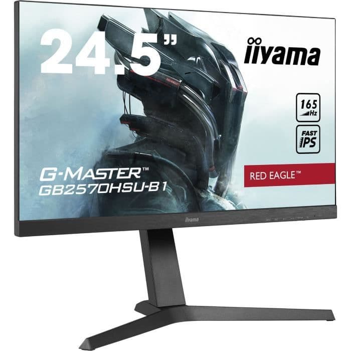 PC Gamer Monitor - IIYAMA G-Master Red Eagle - 24,5" FHD - IPS-panel - 0,5 ms - 165 Hz - HDMI / DisplayPort / USB 2.0 - AMD FreeSync