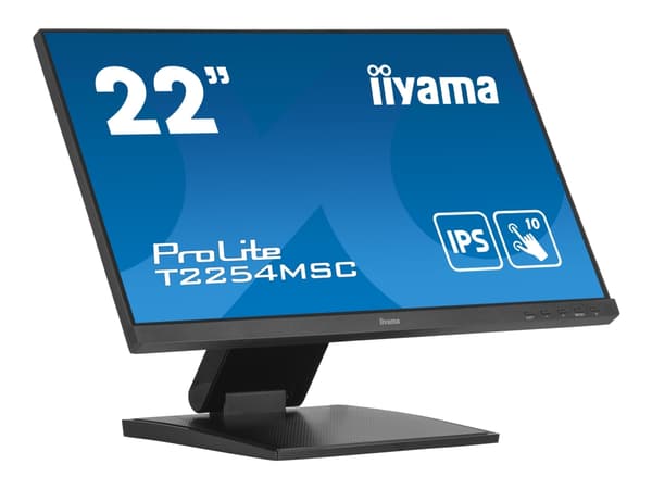 iiyama ProLite T2254MSC-B1AG - LED-skärm - 22" (21.5" visbar) - pekskärm - 1920 x 1080 Full HD (1080p) @ 60 Hz - IPS - 250 cd/m² - 1000:1 - 4 ms - HD