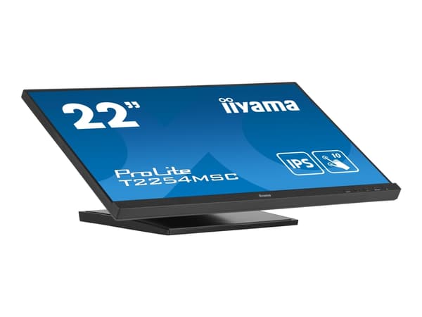 iiyama ProLite T2254MSC-B1AG - LED-skärm - 22" (21.5" visbar) - pekskärm - 1920 x 1080 Full HD (1080p) @ 60 Hz - IPS - 250 cd/m² - 1000:1 - 4 ms - HD