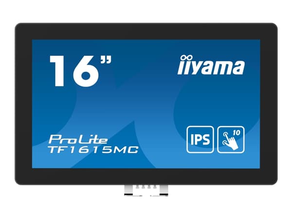 iiyama ProLite TF1615MC-B1 - LED-skärm - 15.6" - öppen ram - pekskärm - 1920 x 1080 Full HD (1080p) - IPS - 450 cd/m² - 1000:1 - 25 ms - HDMI, VGA, D
