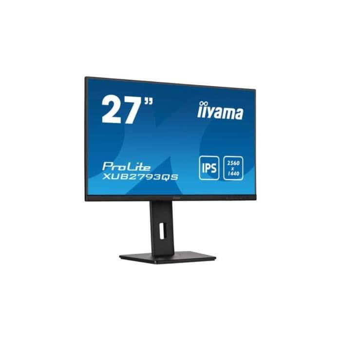 IIYAMA 27" skärm Svart IPS-panel 4ms ULTRATHIN 2560x1440 16:9 300 cd/m² 1ms 2xHDMI 1xDP HP 2x2W höjdjusterbart stativ Pivot XUB2