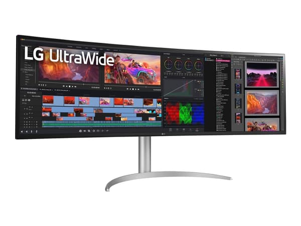 LG UltraWide 49WQ95C-W - LED-skärm - böjd - 49" - 5120 x 1440 UltraWide Dual QHD @ 144 Hz - Nano IPS - 400 cd/m² - 1000:1 - DisplayHDR 400 - 5 ms - 2