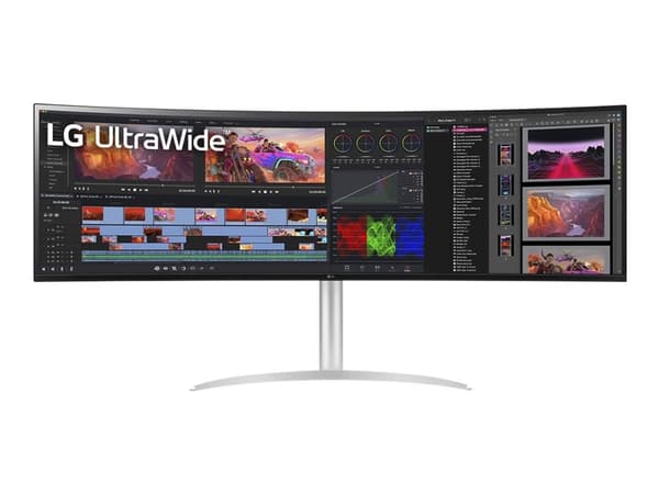 LG UltraWide 49WQ95C-W - LED-skärm - böjd - 49" - 5120 x 1440 UltraWide Dual QHD @ 144 Hz - Nano IPS - 400 cd/m² - 1000:1 - DisplayHDR 400 - 5 ms - 2
