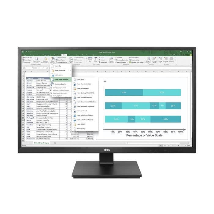 LG 24BK550Y-B-skärm - 25" - FULL HD - IPS-panel - HDMI, Displayport, DVI