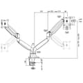 Miniatyrbillede 5 af 5: LogiLink Monitorarm dubbel 13-32" gas A (BP0043)