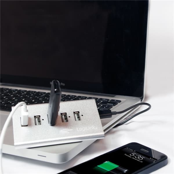 LogiLink USB 2.0-hub 4+1 fast charge