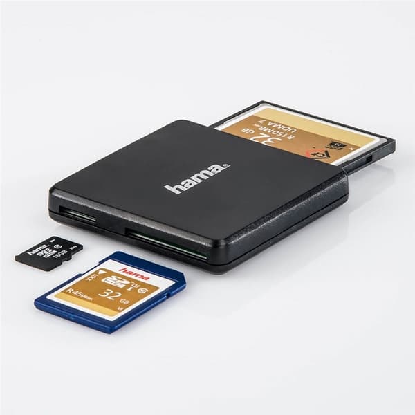 Hama Kortläsare USB 3.0 Multi SD/microSD/CF Svart
