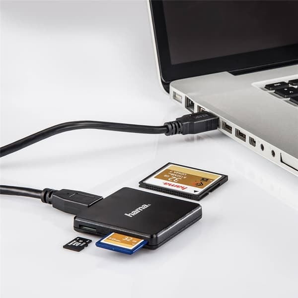 Hama Kortläsare USB 3.0 Multi SD/microSD/CF Svart