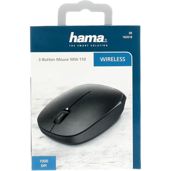 Hama Mus MW-110 Optisk Trådlös Svart