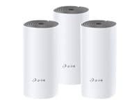 TP-LINK Deco E4 (3-pack) Dual-band (2,4 GHz / 5 GHz) Wi-Fi 5 (802.11ac) Valkoinen, harmaa