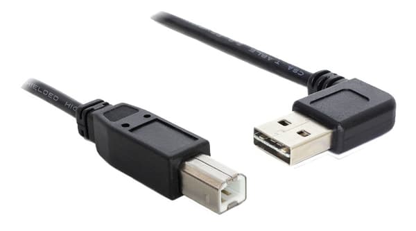 DeLOCK Kabel EASY-USB 2.0 Type-A hann vinklet W/H, &gt; USB 2.0 Type-B