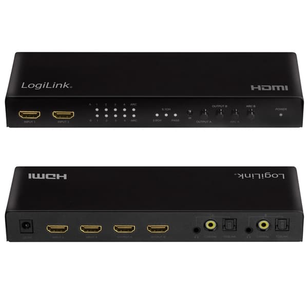 LogiLink HDMI Matrix-switch 4K/60Hz ARC HDCP HDR CEC